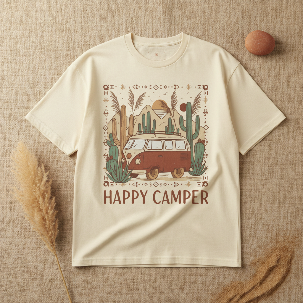 Happy Camper Van T‑Shirt