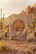 Moon chaser boho graphic tee with celestial shroom motif by Pause Caravan Collective