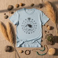 Boho van life graphic tee with desert eye Amazigh design by Pause Caravan Collective