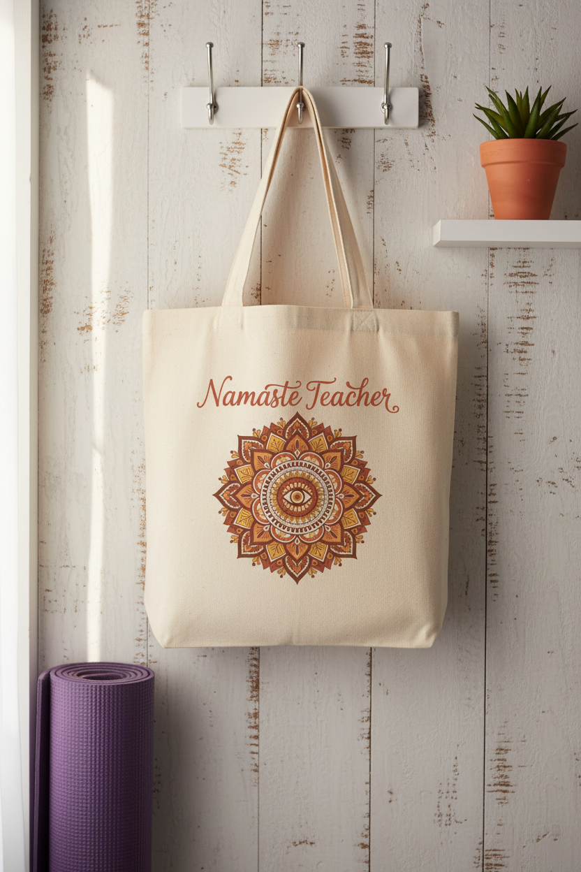 Namaste Teacher Tote Bag